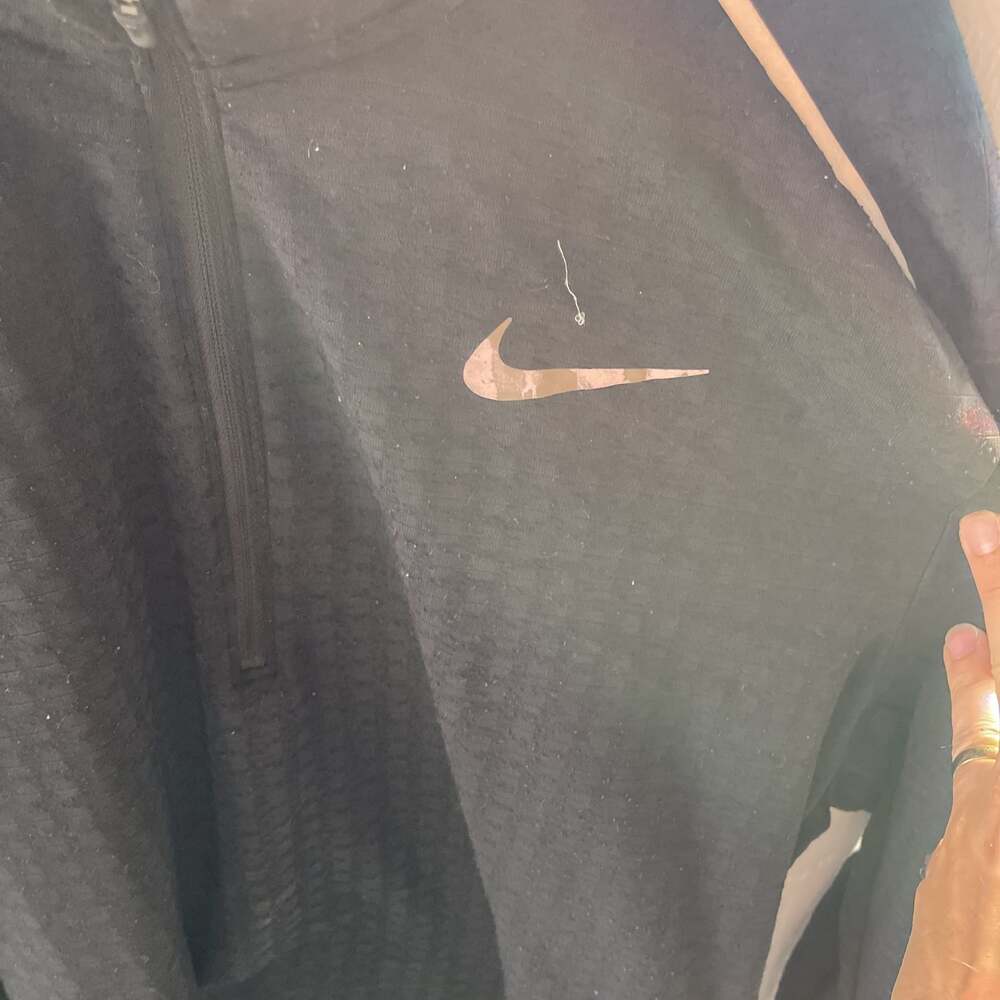 Nike Running Black Full-Zip Hoodie Jacket with Reflective Detail, Men's XL - Picture 5 of 7